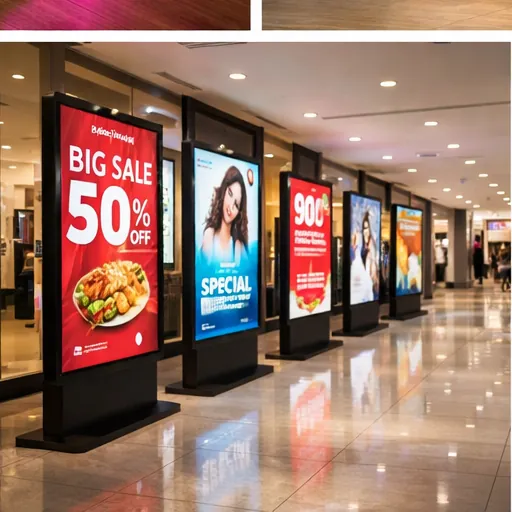 Pantallas informativas en pasillo de fabrica para comunicación interna